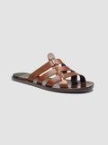 KONTRAIRE 011 - Brown Leather Slide Sandals