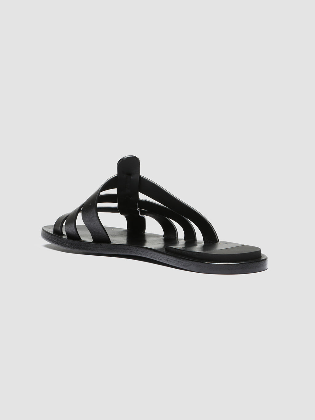 KONTRAIRE 011 - Black Leather Slide Sandals
