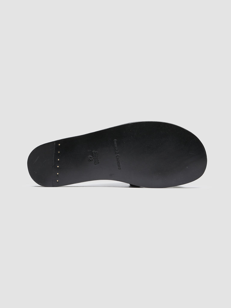 KONTRAIRE 011 - Black Leather Slide Sandals