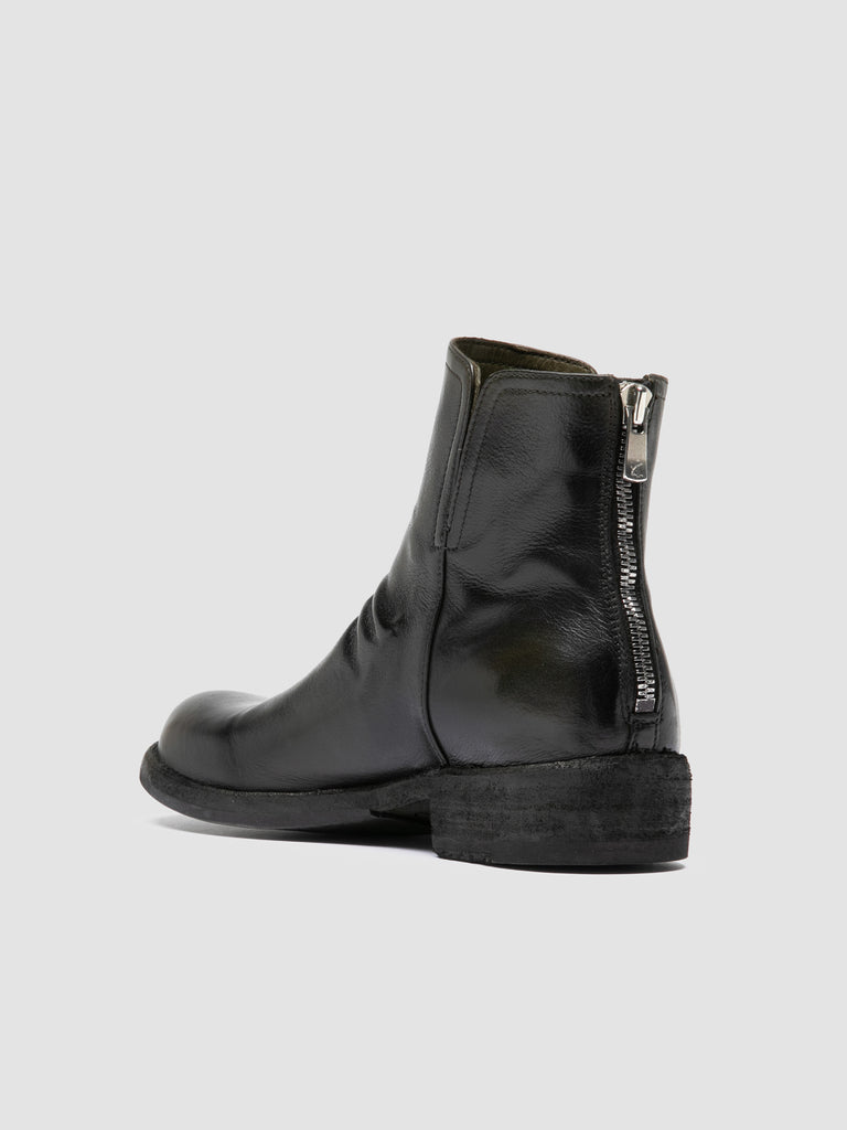 LEGRAND 169 - Green Leather Zipped Boots Officine Creative - 4