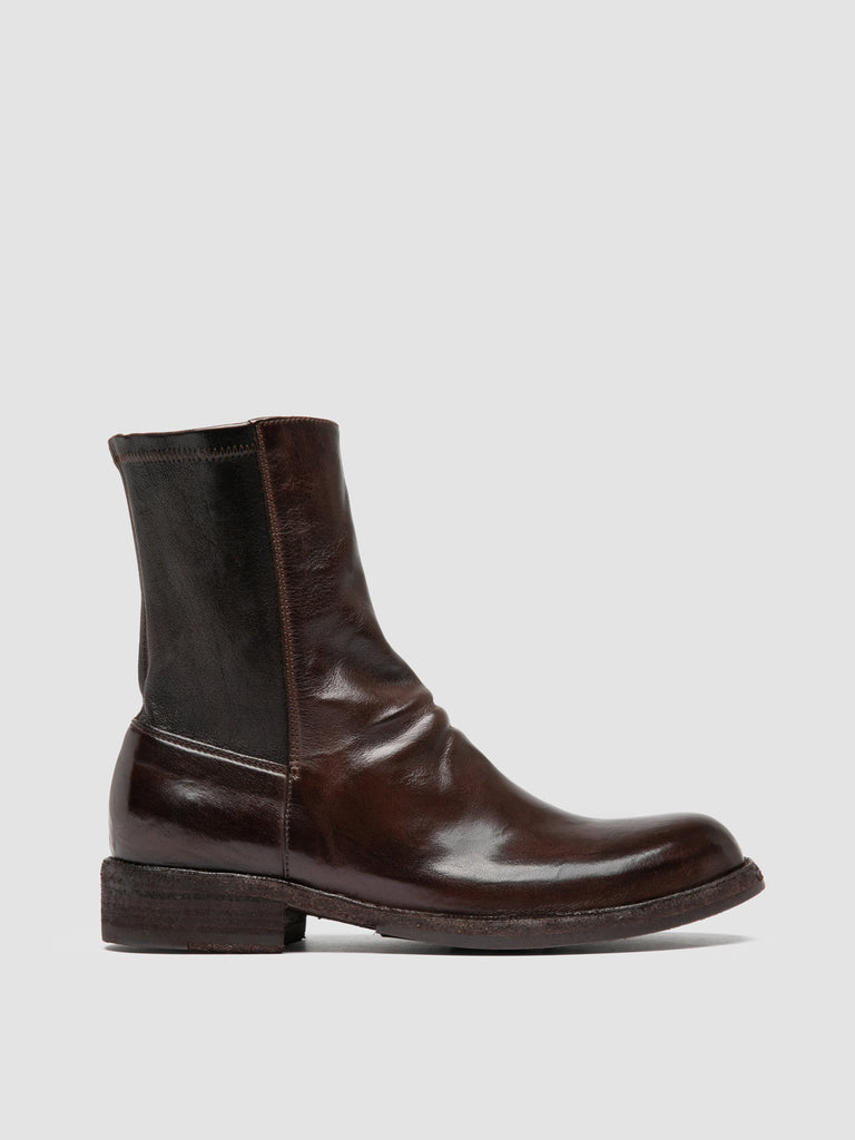 LEGRAND 171 - Brown Leather Zipped Boots