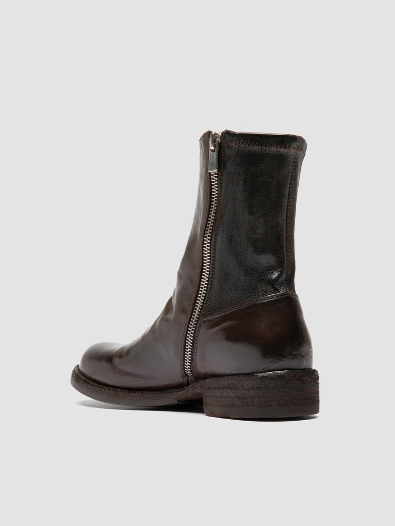 LEGRAND 171 - Brown Leather Zipped Boots