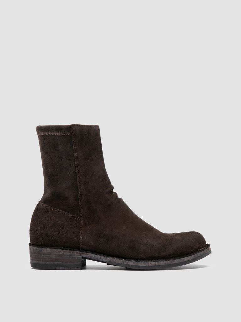 LEGRAND 171 - Brown Suede Zipped Boots