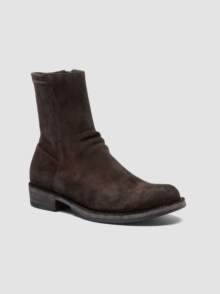LEGRAND 171 - Brown Suede Zipped Boots