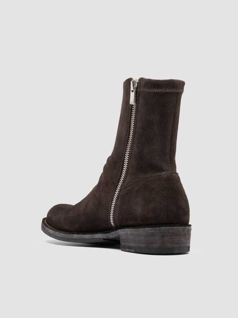 LEGRAND 171 - Brown Suede Zipped Boots