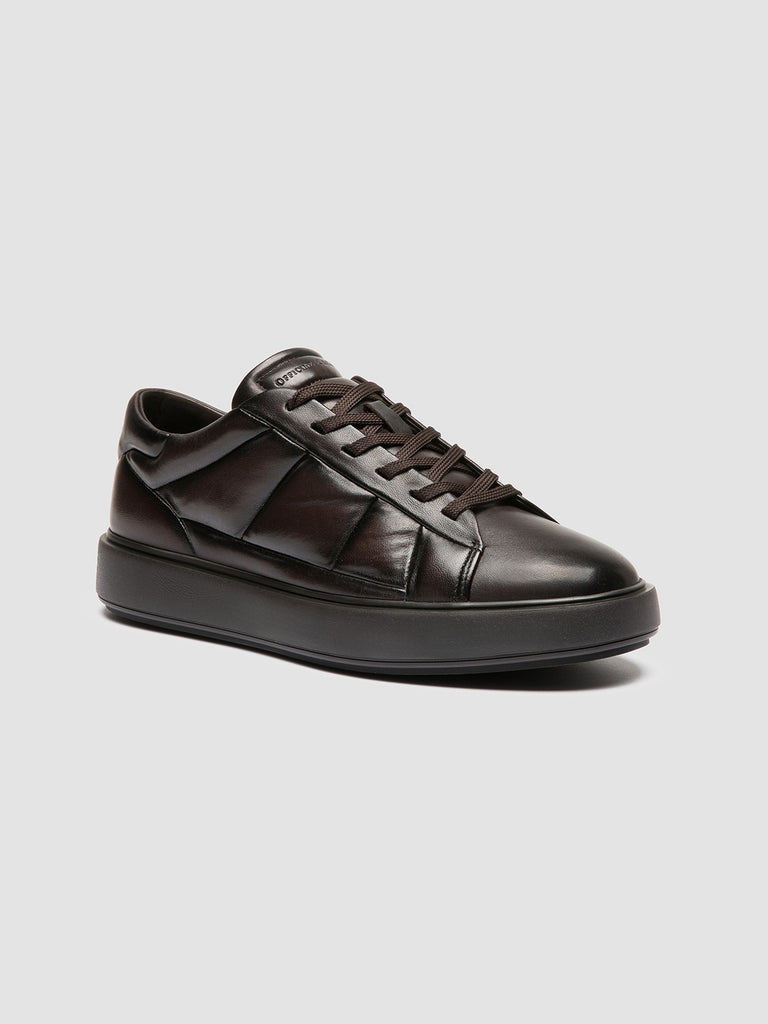 LEISURE 003 - Brown Leather Sneakers