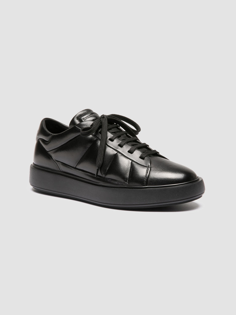 LEISURE 003 - Black Leather Sneakers