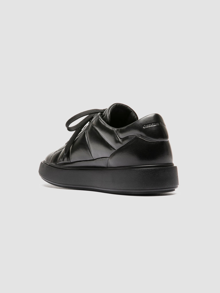 LEISURE 003 - Black Leather Sneakers