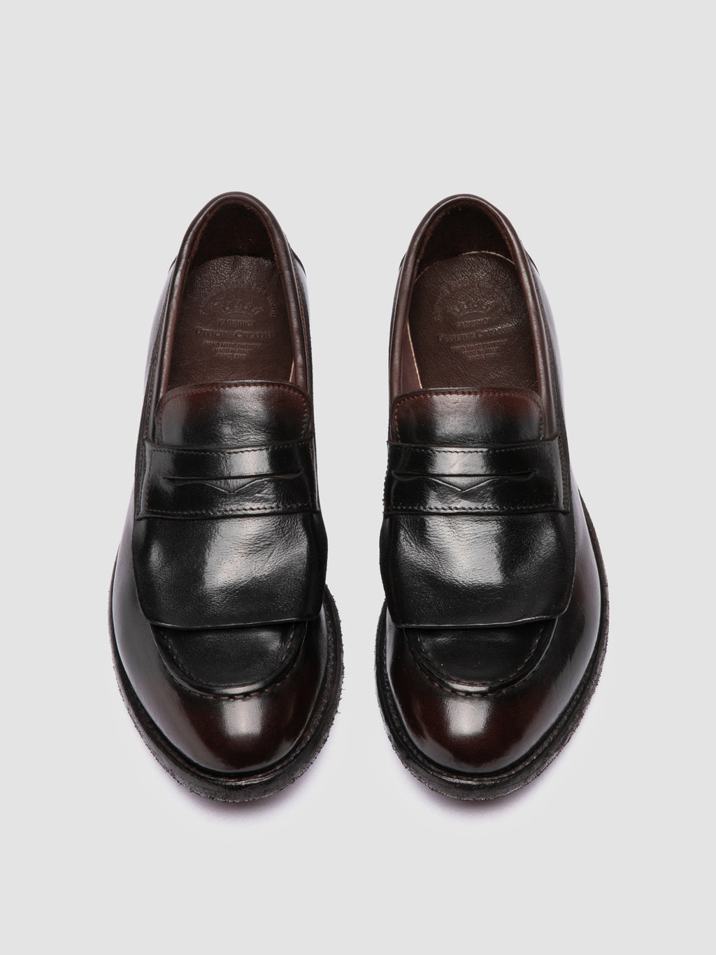 LEXIKON 158 -Green Leather Penny Loafers