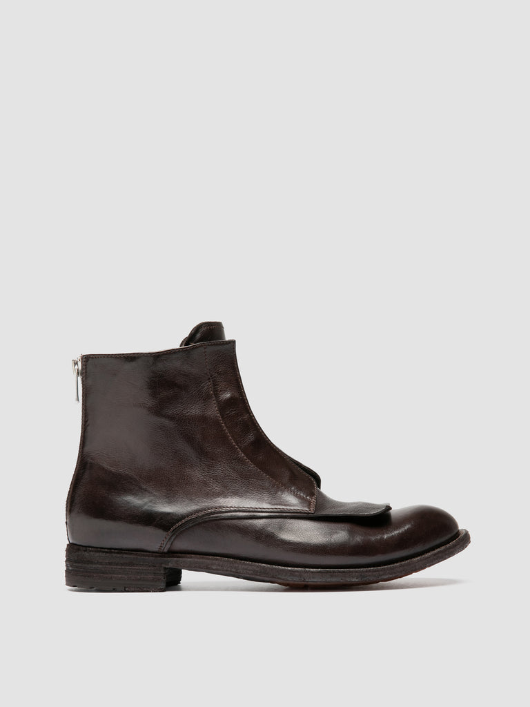 LEXIKON 160 - Brown Leather Zipped Boots