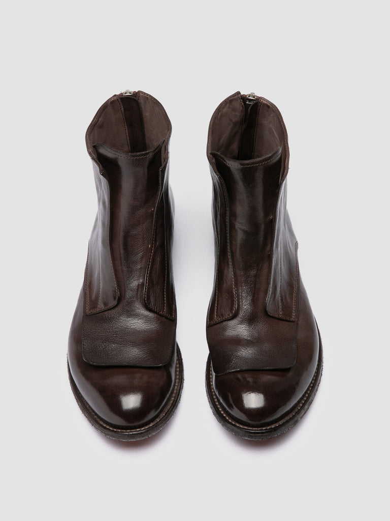 LEXIKON 160 - Brown Leather Zipped Boots