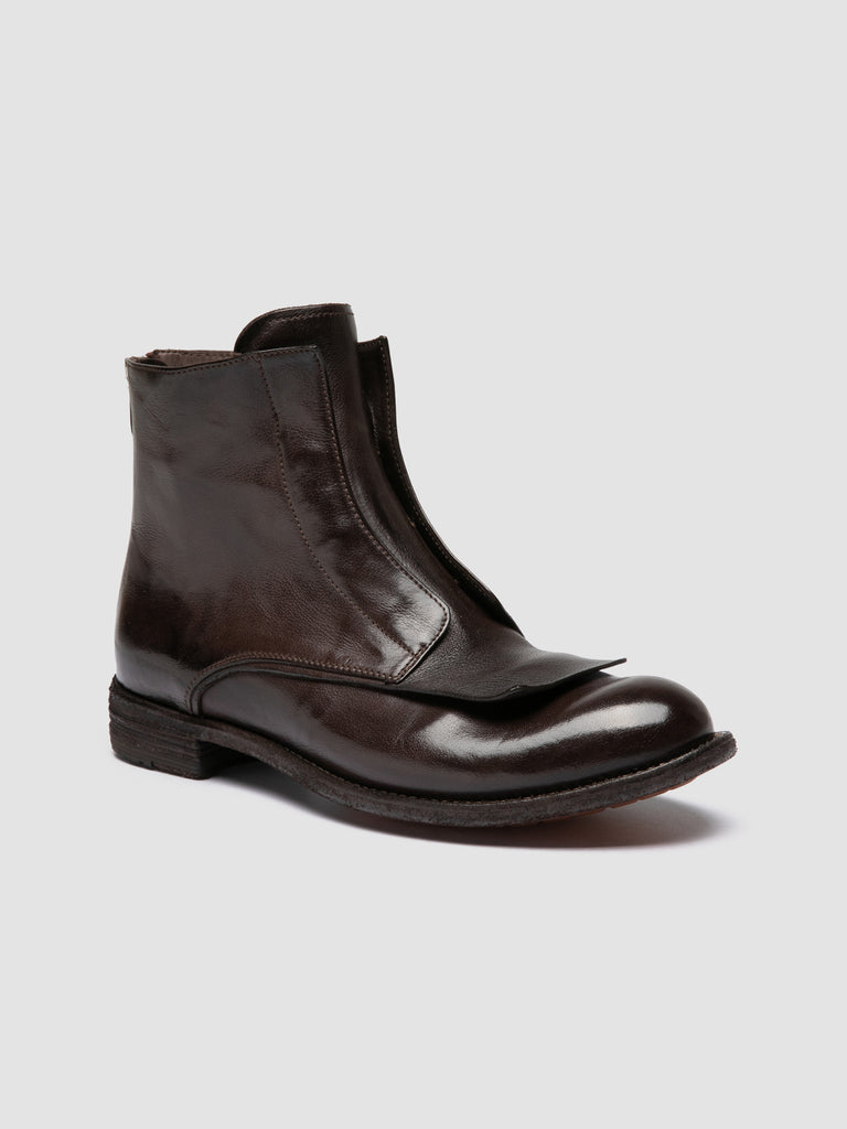 LEXIKON 160 - Brown Leather Zipped Boots