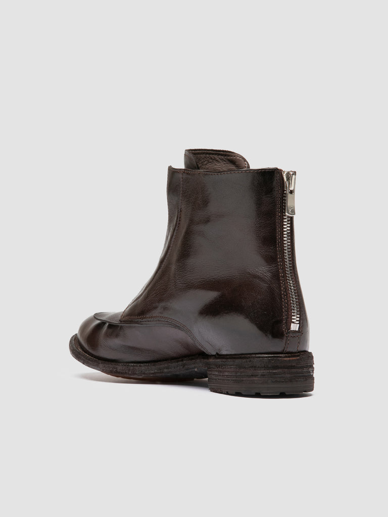 LEXIKON 160 - Brown Leather Zipped Boots