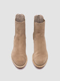 LEXIKON 551 - Beige Suede Zipped Boots