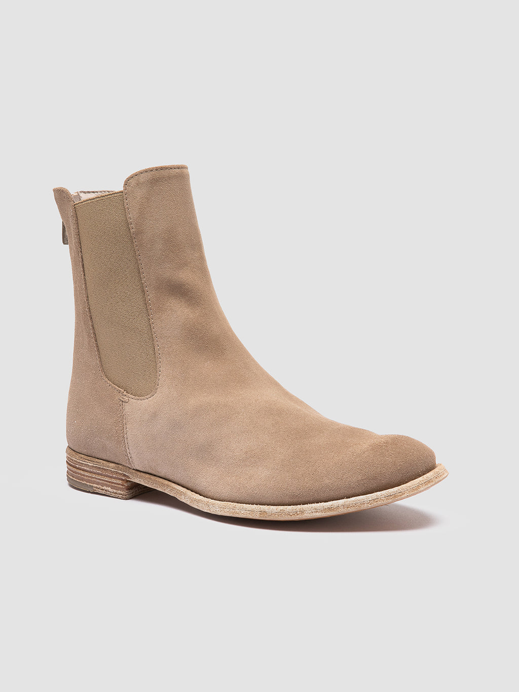 LEXIKON 551 - Beige Suede Zipped Boots