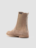 LEXIKON 551 - Beige Suede Zipped Boots