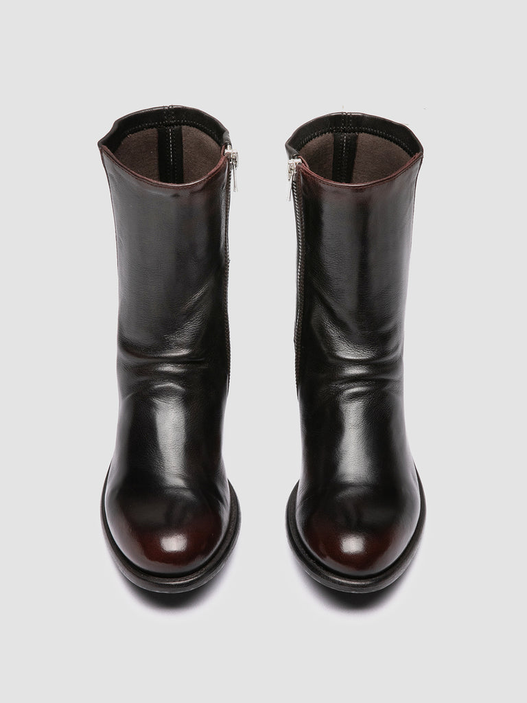 LIS 004 - Brown Leather Zipped Boots