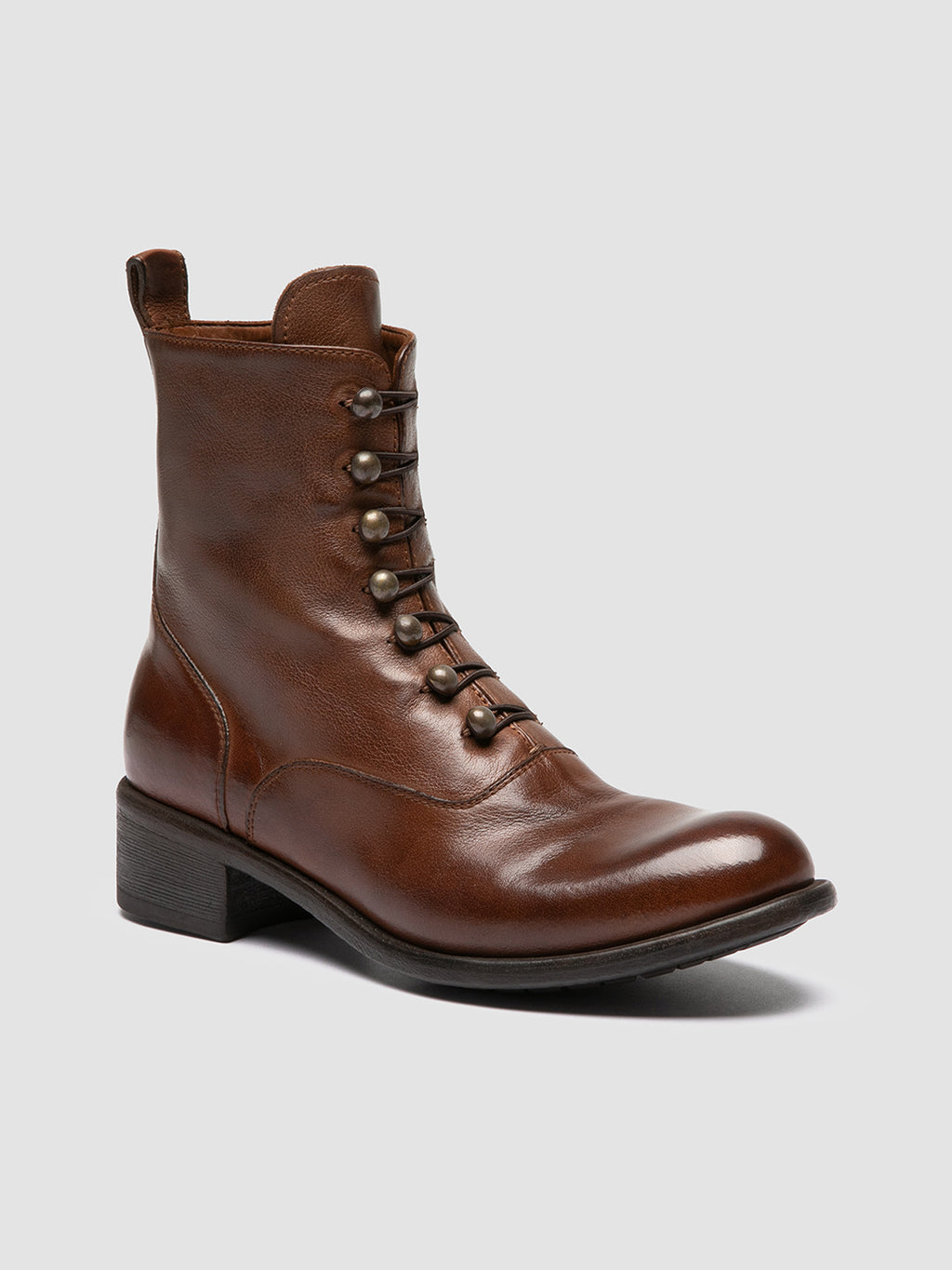 LIS 006 - Brown Leather Zipped Boots Women Officine Creative - 3