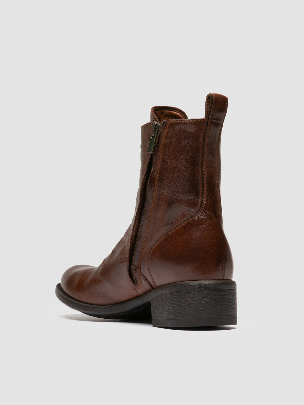 LIS 006 - Brown Leather Zipped Boots Women Officine Creative - 4