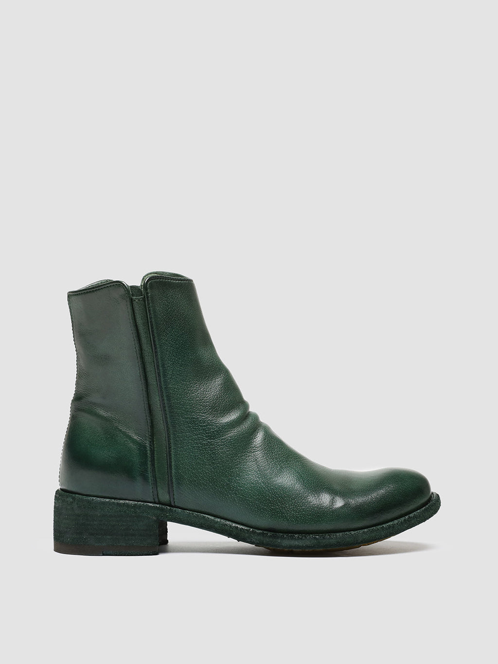 LISON 034 - Green Leather Booties