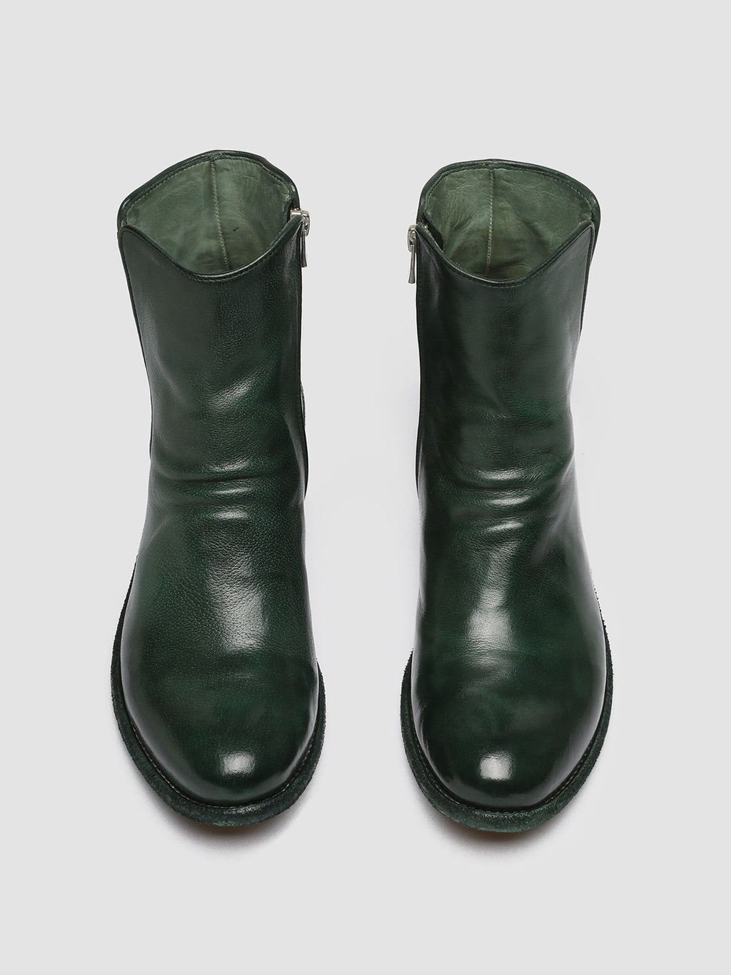 LISON 034 - Green Leather Booties