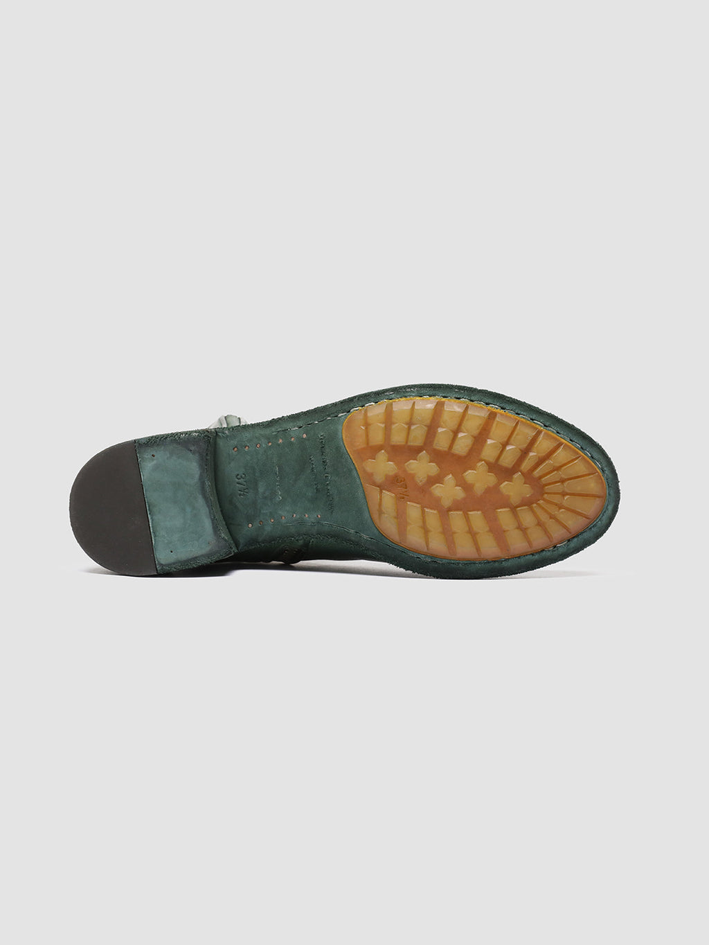 LISON 034 - Green Leather Booties