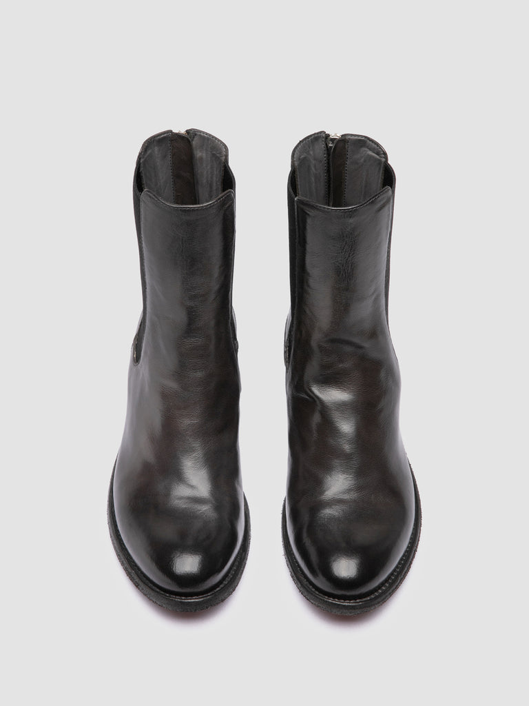 LISON 017 - Grey Leather Chelsea Boots