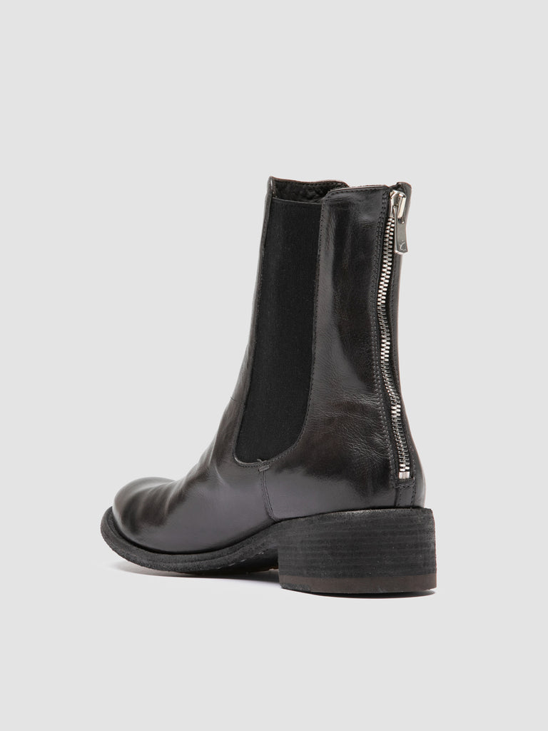 LISON 017 - Grey Leather Chelsea Boots