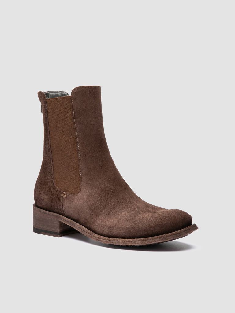 LISON 017 - Brown Suede Chelsea Boots