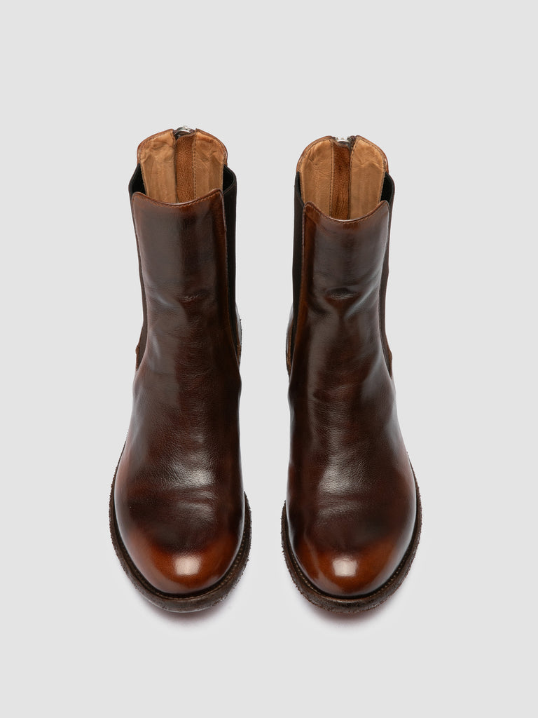 LISON 017 - Brown Leather Chelsea Boots