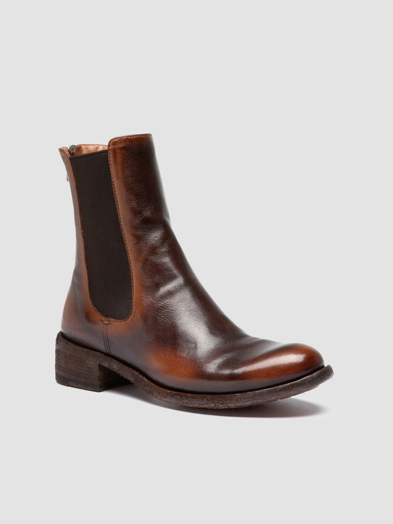 LISON 017 - Brown Leather Chelsea Boots