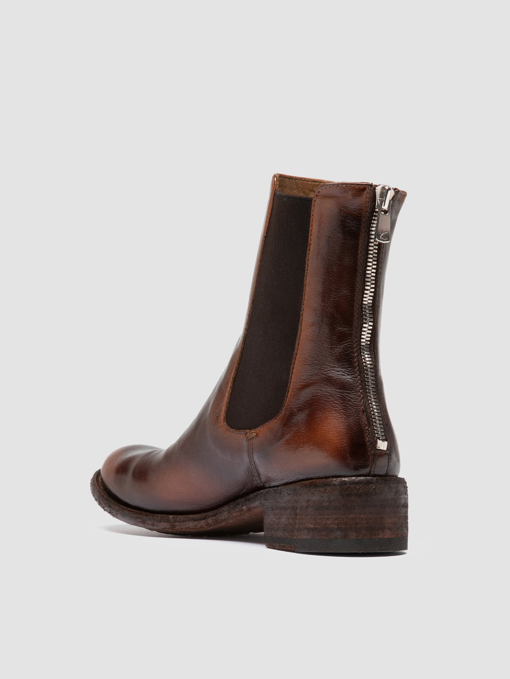 LISON 017 - Brown Leather Chelsea Boots
