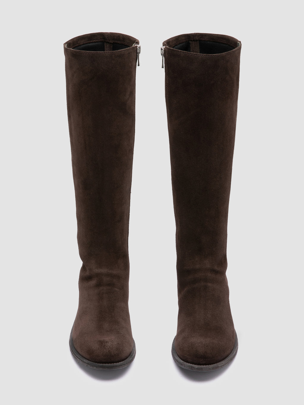 LISON 035 - Brown Stretch Suede Boots
