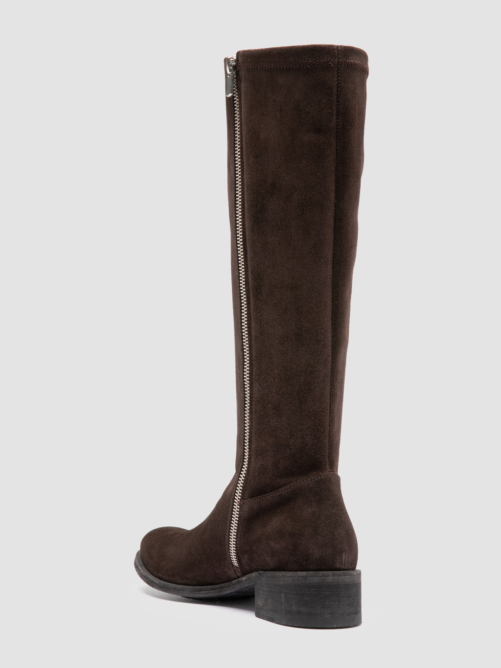 LISON 035 - Brown Stretch Suede Boots
