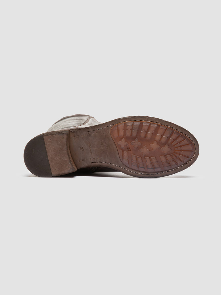 LISON 035 - Brown Stretch Leather Boots