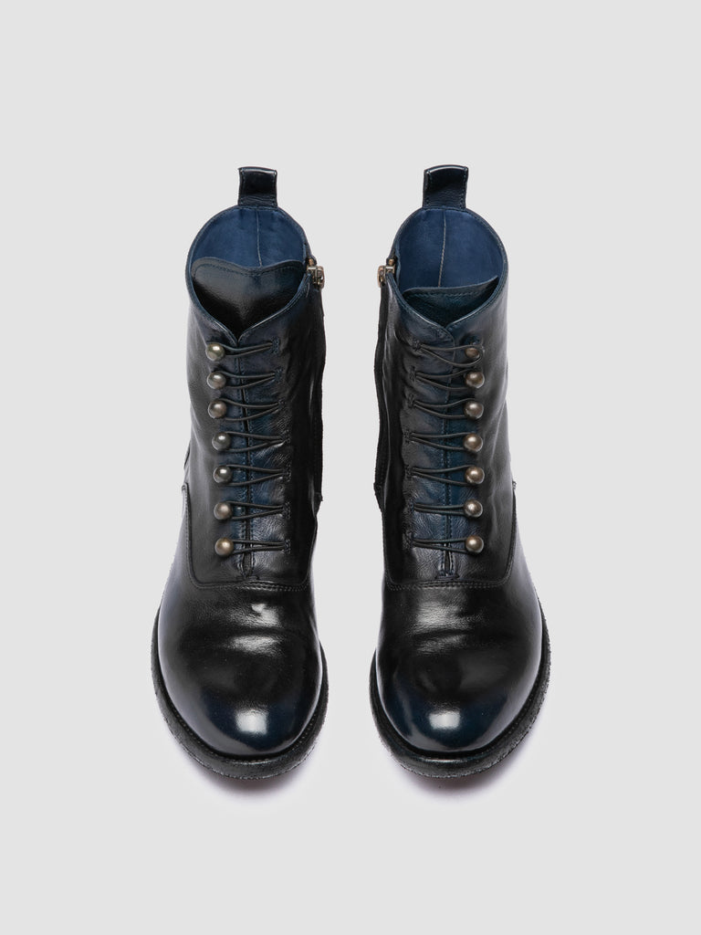 LISON 036 - Black Leather Zipped Boots