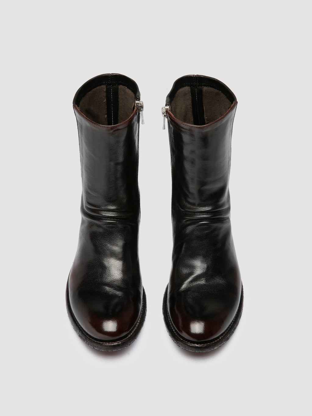 LISON 041 - Burgundy Leather Ankle Boots