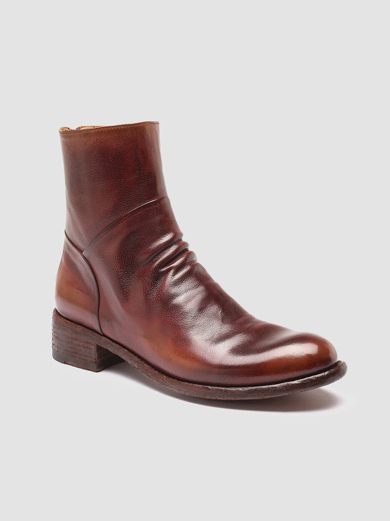 LISON 047 - Brown Leather Ankle Boots