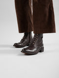 LISON 058 - Brown Leather Zip Boots