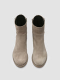 LISON 066 - Grey Suede Zipped Boots
