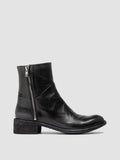 LISON 066 - Grey Leather Zipped Boots