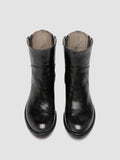 LISON 066 - Grey Leather Zipped Boots