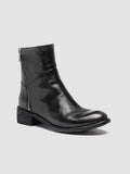 LISON 066 - Grey Leather Zipped Boots