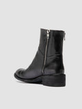 LISON 066 - Grey Leather Zipped Boots