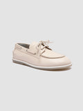 LOVE 101 - White Leather Boat Shoes