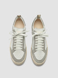 MAGIC 101 - White Leather and Suede Low Top Sneakers