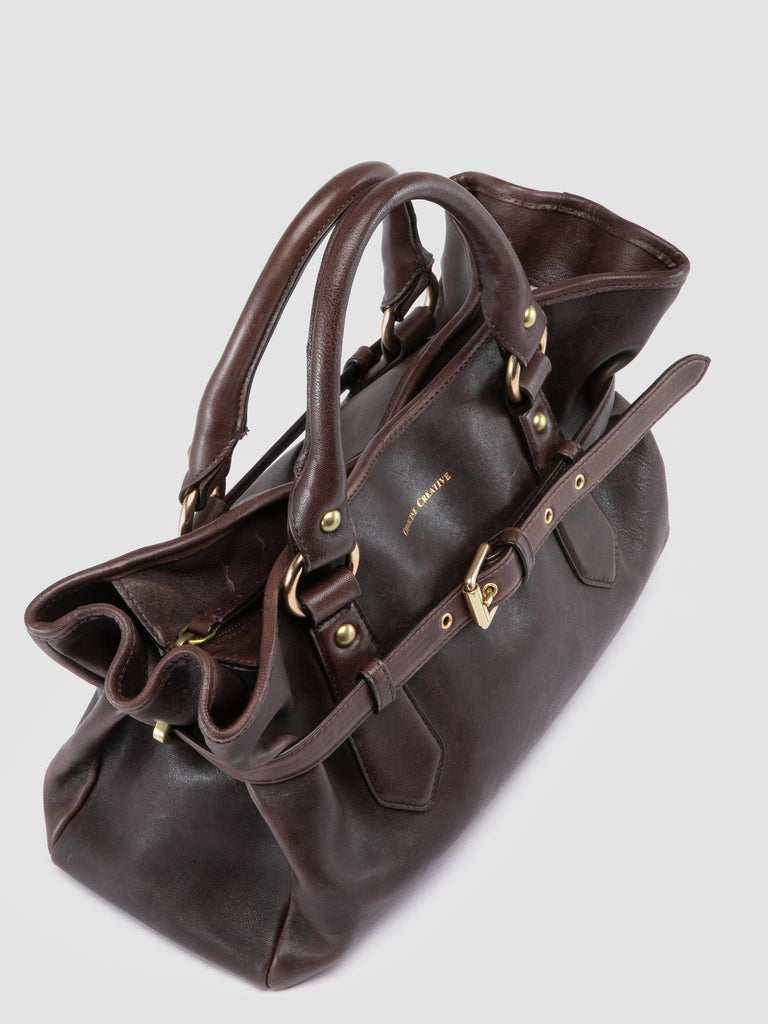 MEG 002 - Brown Leather Handle Bag