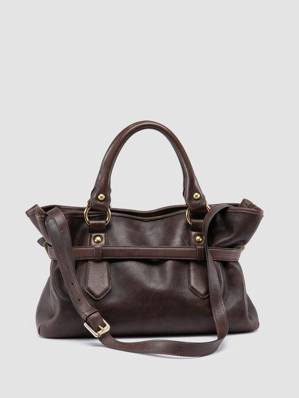 MEG 002 - Brown Leather Handle Bag Officine Creative - 4