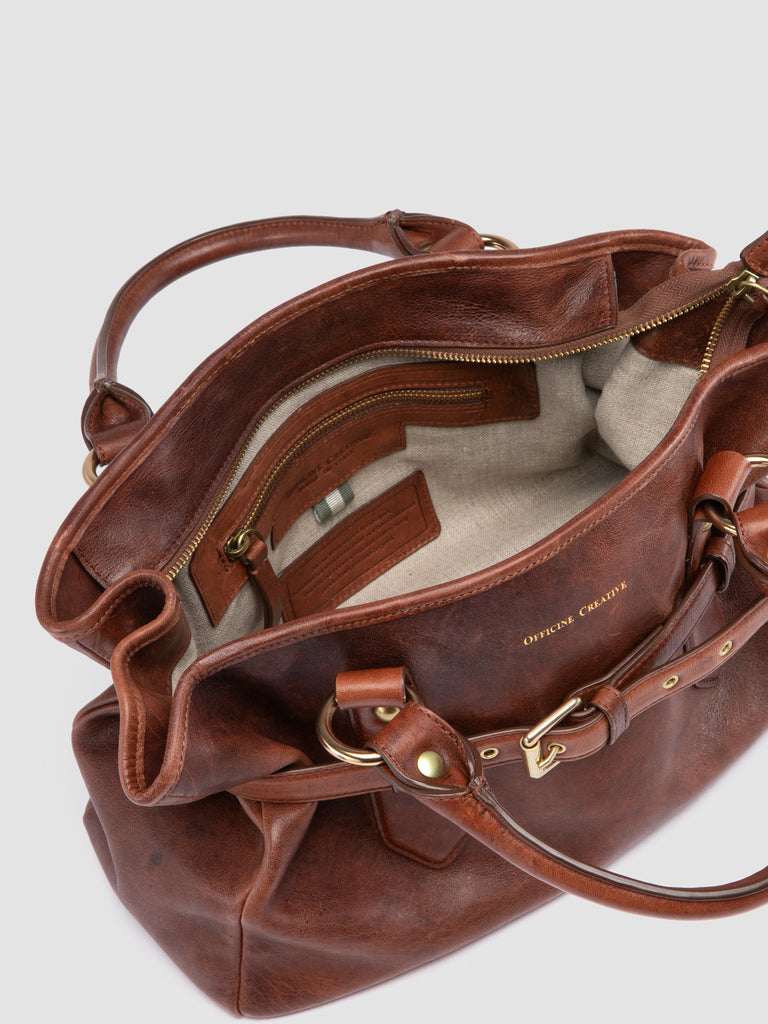MEG 002 - Brown Leather Handle Bag Officine Creative - 6
