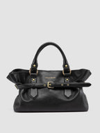 MEG 002 - Black Leather Handle Bag